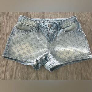 GAP KIDS girls embroidered denim shorts